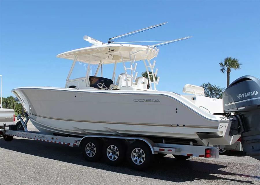 Winnipeg boat loaded on a trailer for recovery and towing