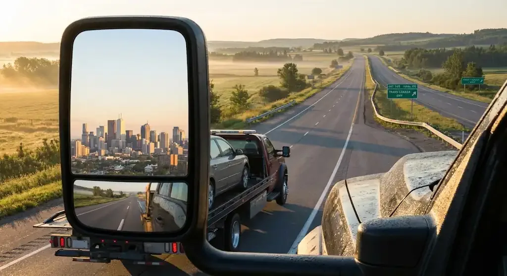 Winnipeg tow truck on extended highway route